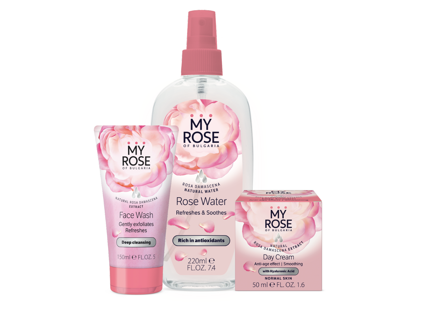 MyRose products with Bulgarian Damask rose